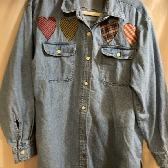 American Rave denim Shacket size large - Picture 2 of 7